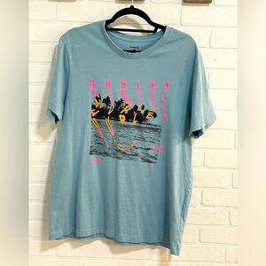 Hurley Mens size Large light blue t shirt